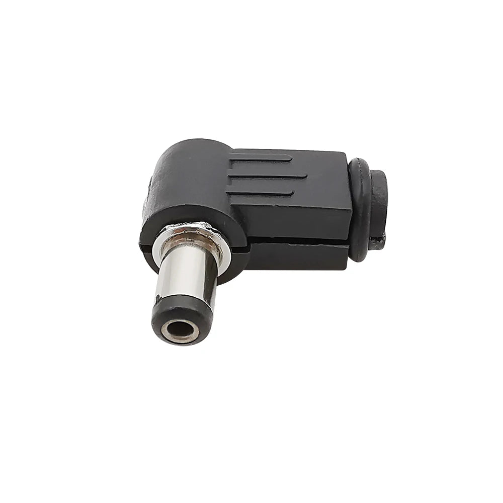 10Pcs/lot 12V 2.1 x 5.5mm DC Power Male Plug 90 Degree Right