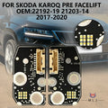 LED Headlight DRL Angel Eye Chip Light Source Board Daytime Running Light OEM 22192-19 21203-14 For Skoda