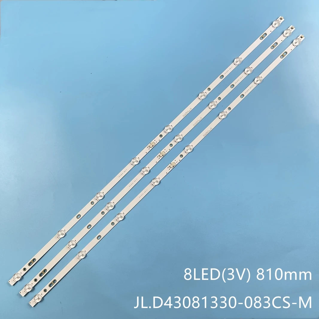LED Backlight Strip for Kit 3pcs 8LED LED backlight strip For DEXP F43D7000 F43D7000K JL.D43081330-083CS-M