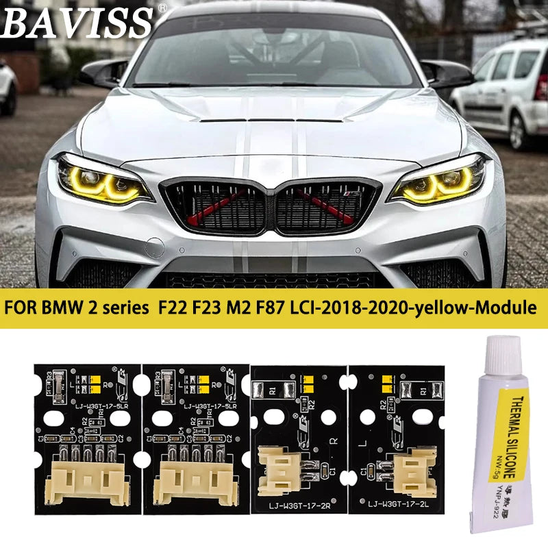 DRL multicolor LED boards F22 F23 daytime running lights Amber 1 set for BMW F87 F23 M2C