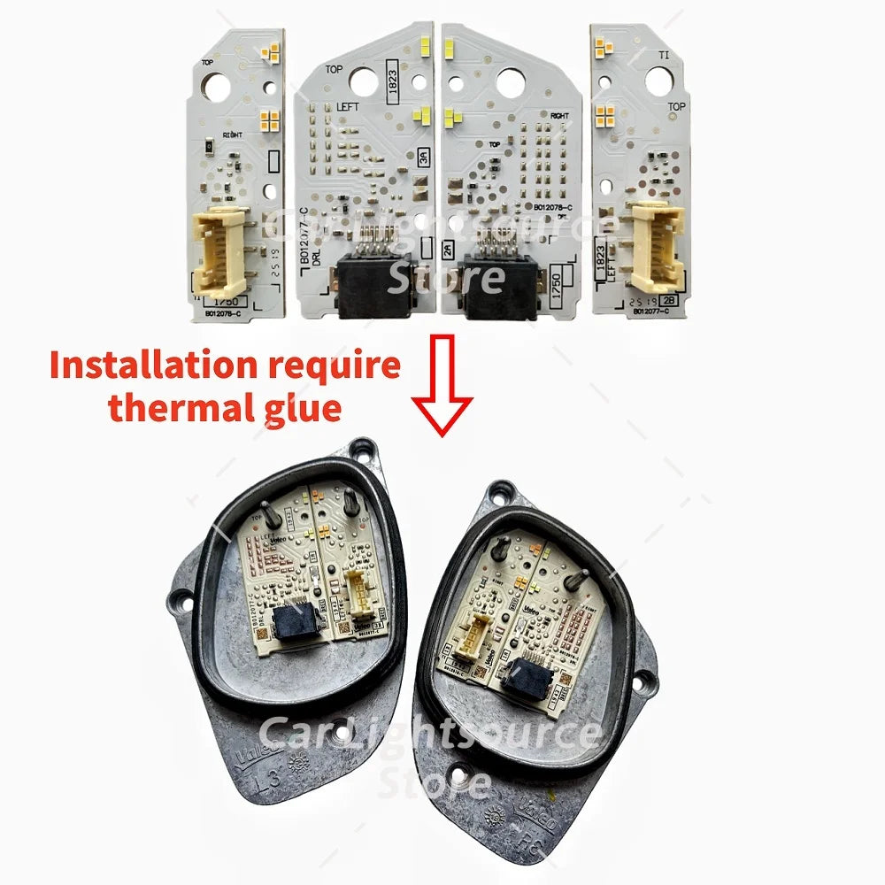 DRL LED Boards Angel Eye Lightsource For SEAT Ateca Cupra 2016-2019 Headlight Daytime Runing Light Chip