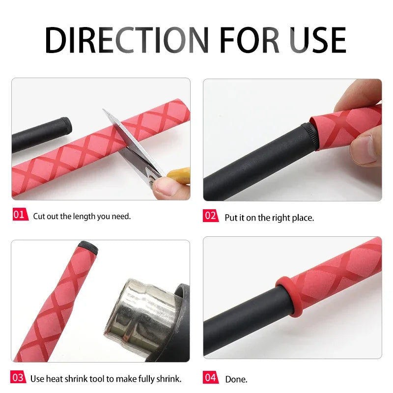 Non Slip Heat Shrink Tube For Fishing Rod Wrap 15 18 20 22 2