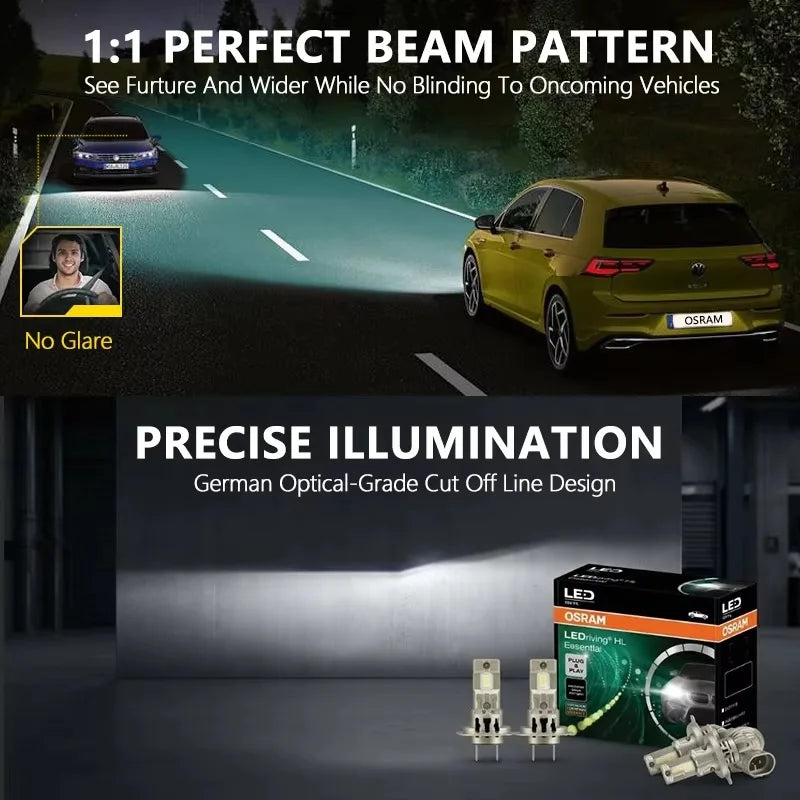 OSRAM LED Essential H7 H18 Replacement Headlight Bulbs PX26d