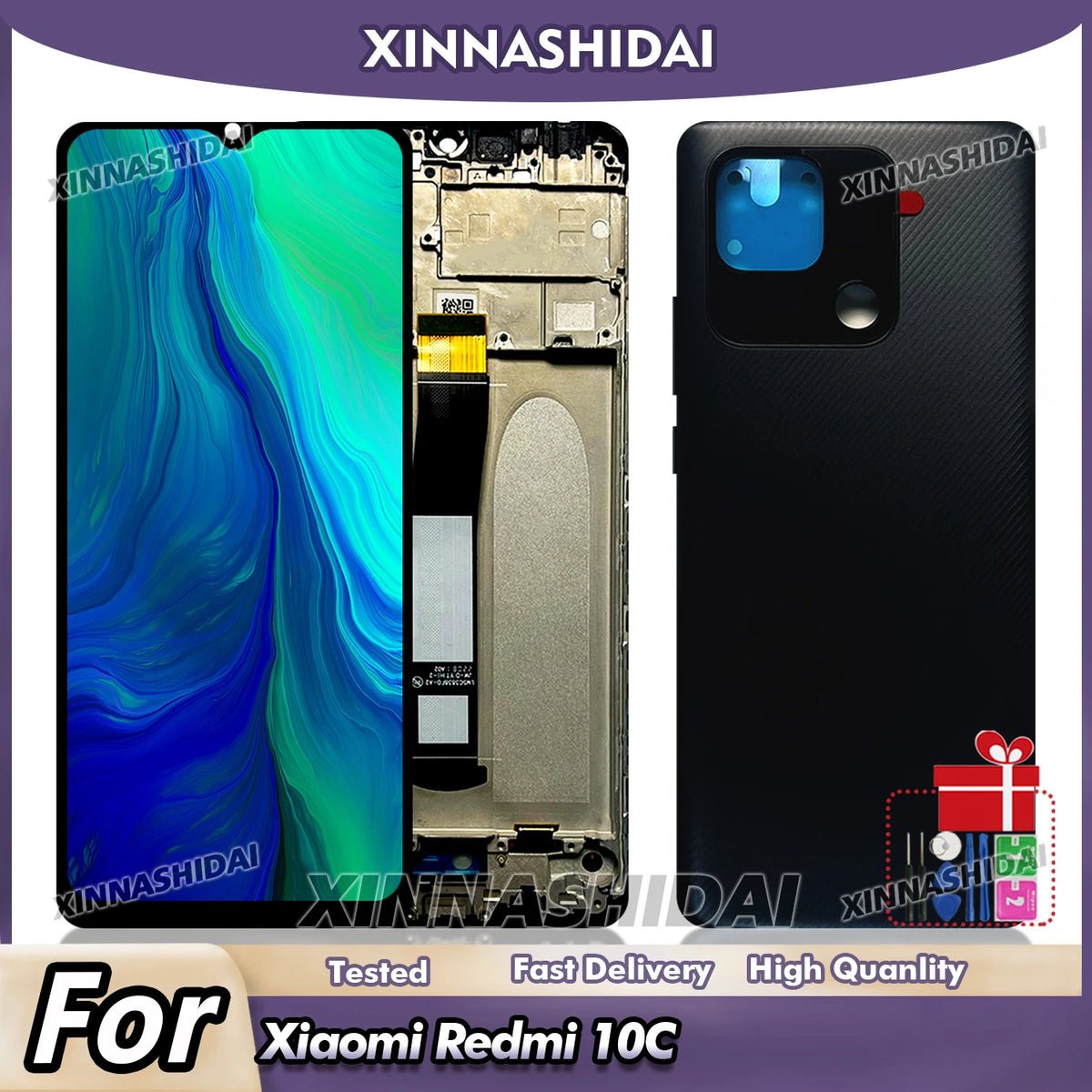 6.71 Tested For Xiaomi Redmi 10C LCD Display Touch Screen Fr