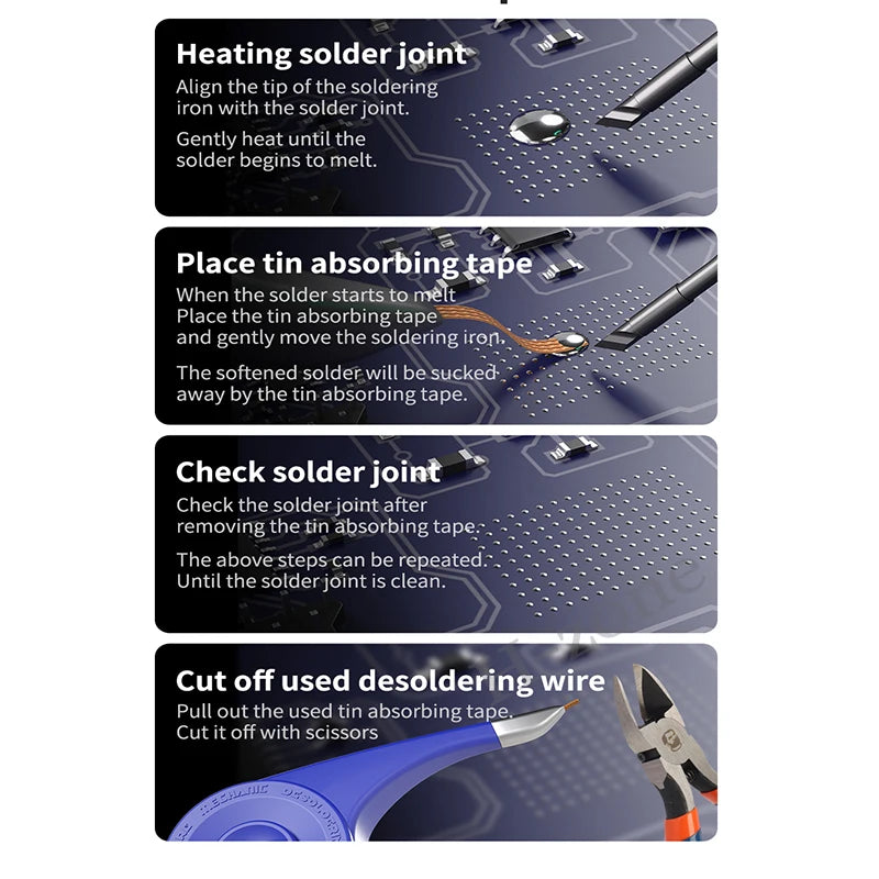 MECHANIC SR20 Series Anti-scalding Desoldering Wire Tin Abso