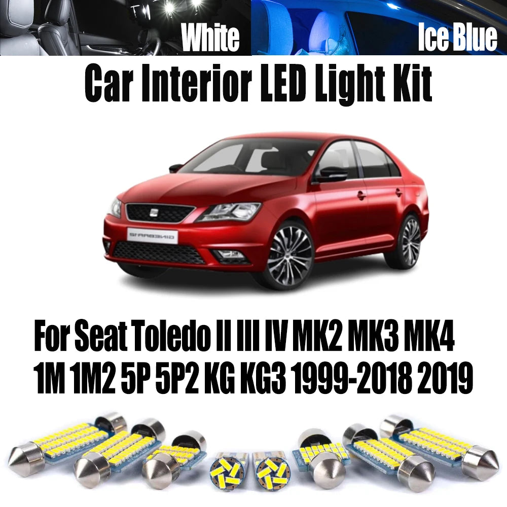 LED Interior Light Kit for Seat KG3 MK2 MK3 1999-2017 - Canbus Error-Free Interior Bulbs