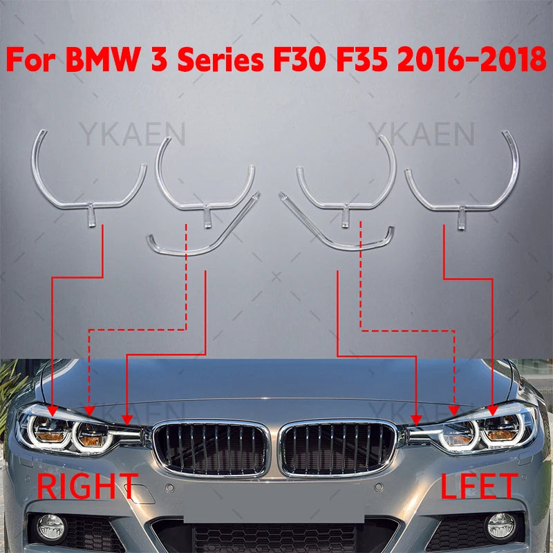 Angel Eye DRL Light Guide Plate Acrylic Tube Strip Headlight Bars Daytime Running Light for BMW F30 F35