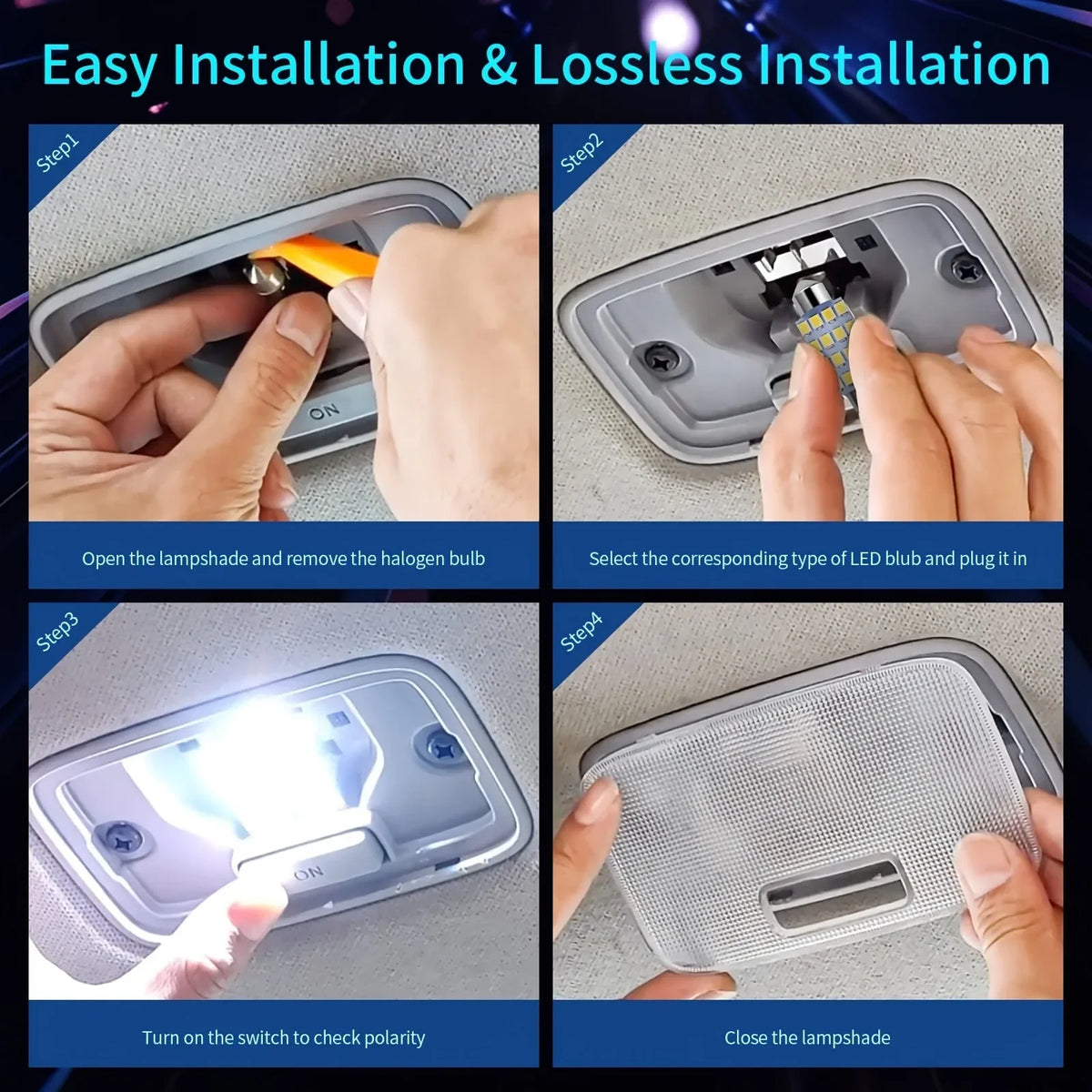 42Pcs T10 5050 Car LED Light Bulb Interior Dome Trunk Licens