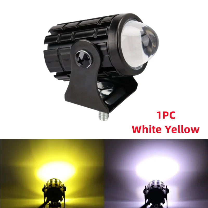 KEVANLY 1pc Mini Driving Light LED Projector Lens Motorcycle Headlight ATV Scooter for Auxiliary Spotlight Lamp