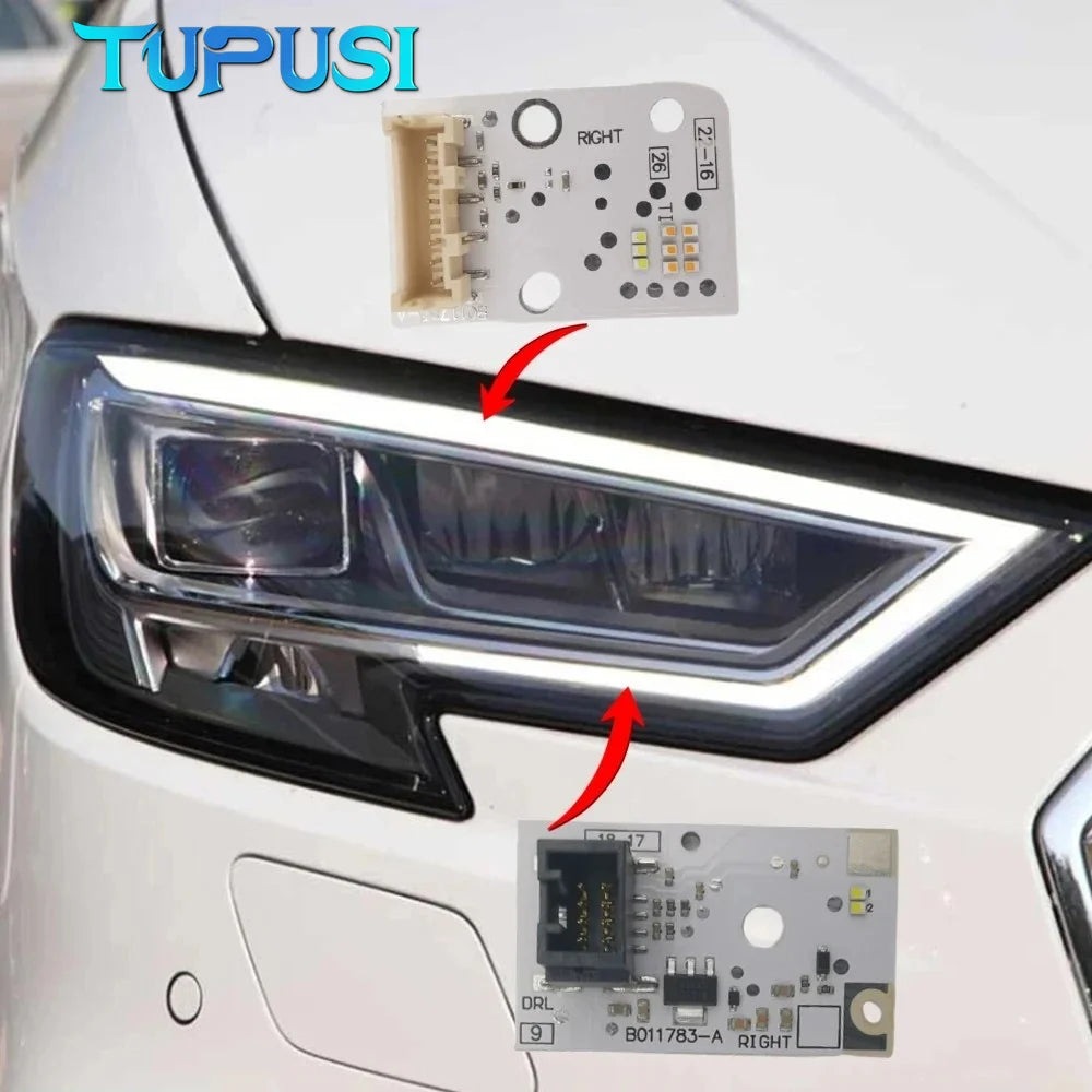 LED Headlight DRL White Lightsource Boards B011783-A B011782-A 8V0998474A for Audi S3 A3