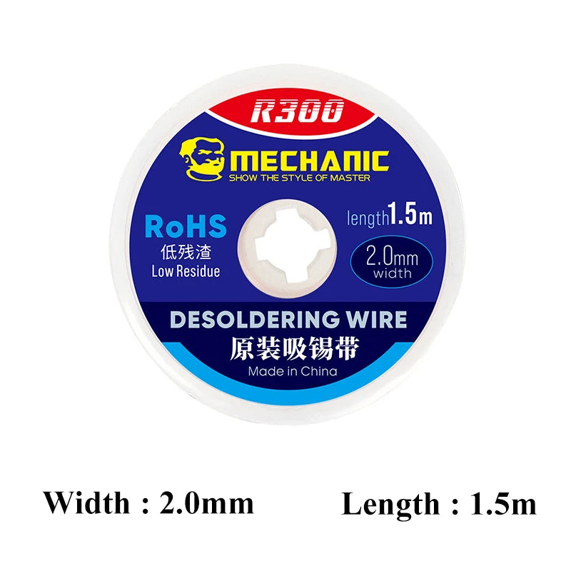 MECHANIC R300 Desoldering Mesh Braid Solder Wick Wire for Mobile Phone Computer PCB Welding Tin Remover BGA Repair Tools