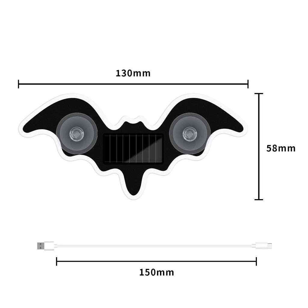 Bat-shaped Universal Solar Power Atmosphere Light Dynamic Gr