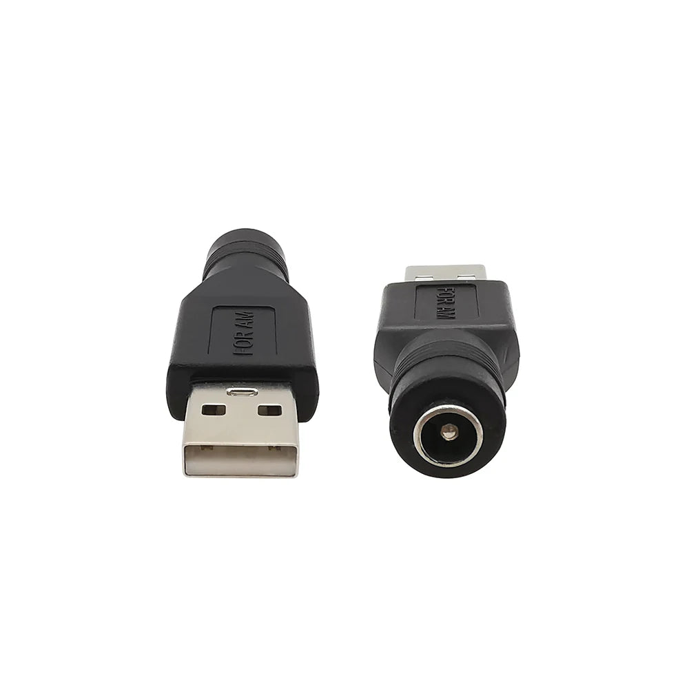 1/2/5Pcs 5.5 2.1mm Female Jack Socket to USB 2.0 Type A Male