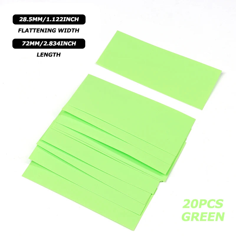 20/50/100pcs 18650 PVC Heat Shrink Wrap Pre-cut Insulated Wrapping Sleeving Shrinkable Heat-shrink Tubing Battery Film Case