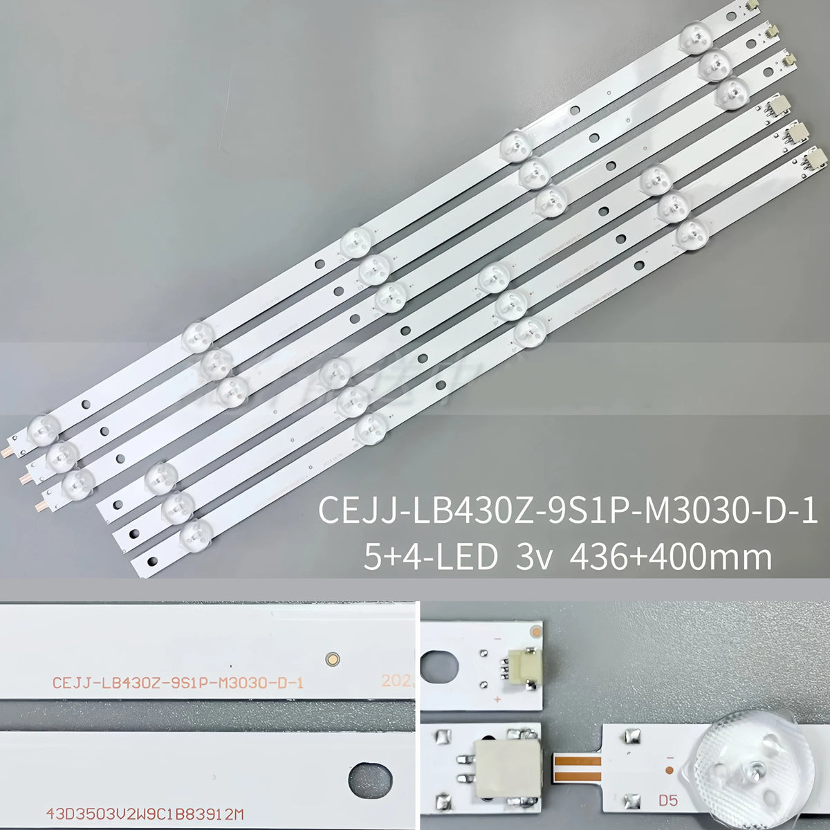 LED Backlight Strip for 43PFT4112 LB-DM3030-GJPHP433X9PBY9-X E466169 - Replacement TV Backlight Strip