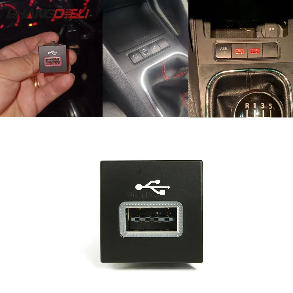 Car USB Input Adapter Audio Radio u-disk flash Socket Interf