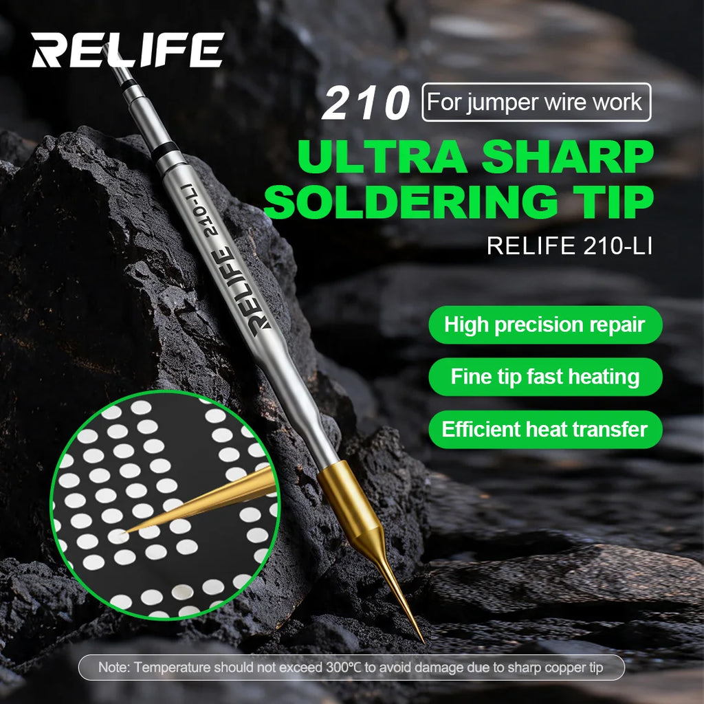 RELIFE 210-LI 0.1mm Ultra-Fine Soldering Iron Tip Special Pu