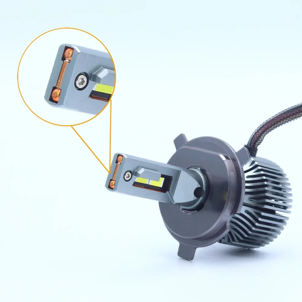 Headlight Bulbs Powerful 20000LM Replaceable Kit Xeon LED Plug&Play 12V H4 Car Headlight Bulb ﻿