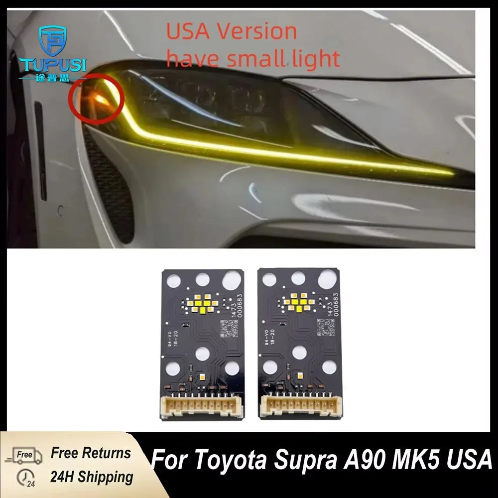 DRL Board For Toyota Supra A90 A91 2019-2024 LED Headlight DRL Modules Daytime Running Lights Chip Angel Eyes
