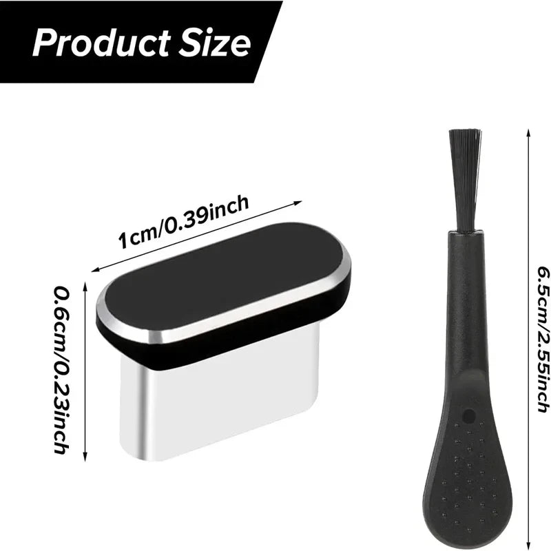 4Pcs USB C Dust Plug With Cleaning Brush Anti Dust USB-C Plu