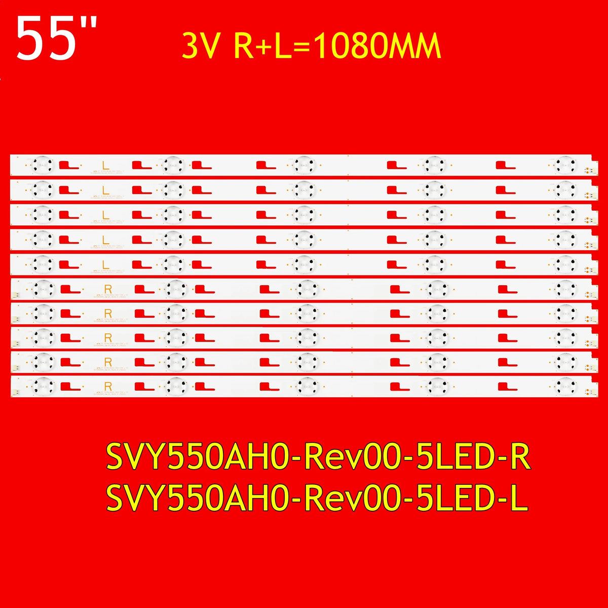 LED TV Backlight Strip for KD-55X8000C KD-55X8005C XBR-55X810C SVY550AG6 SVY550AH0_Rev00_5LED_R L