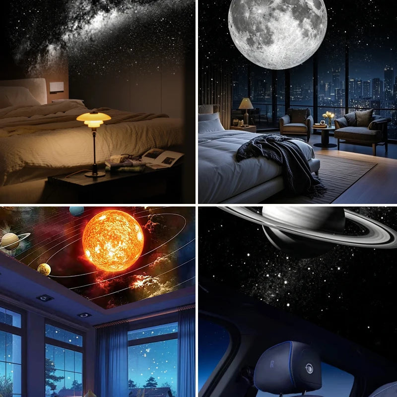 2 in 1 Mini Galaxy Star Projector USB Night Light Starry Sky