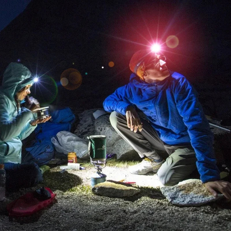 New Mini LED Headlamp Motion Sensor Camping Fishing Lantern 