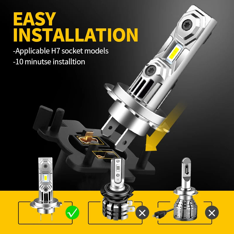 2PCS Motorcycle H7 LED Headlight Bulbs Kit For Honda Goldwin