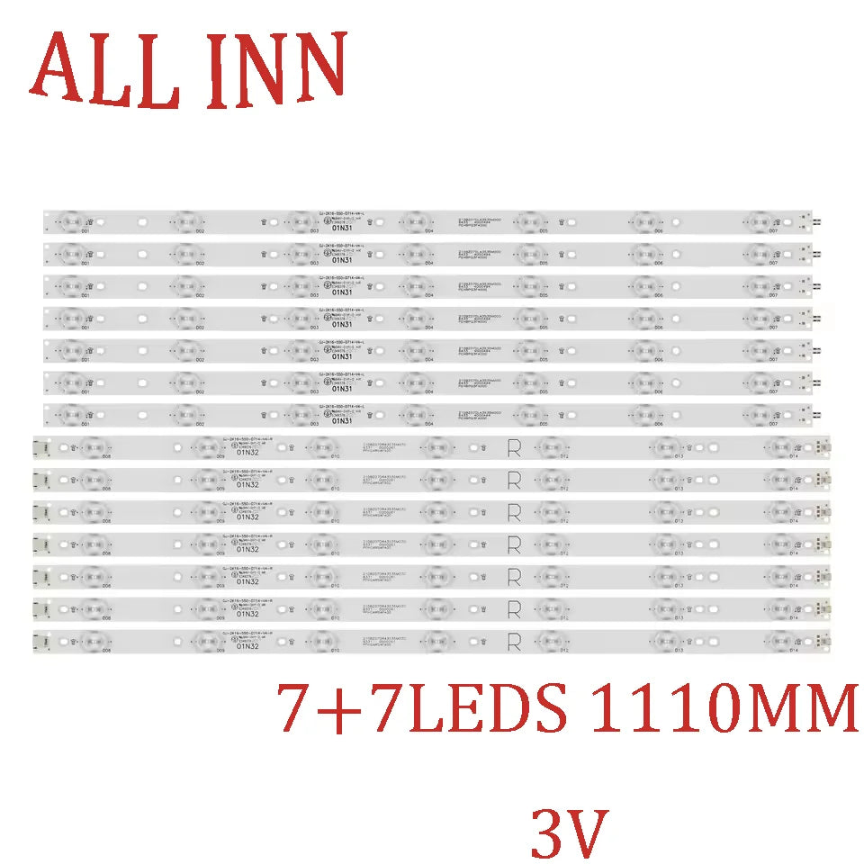 LED Backlight Strip for 14pcs LED strip for LBM550M0701-KY-4 55PUH6101 55PUS6551 55PUS6561 55PUT6401