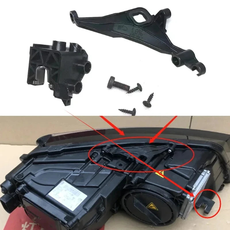 Headlight Repair Kit Parts Protect Ring Black Plastic Bracket for AUDI A8L S8 A8 2011-2018