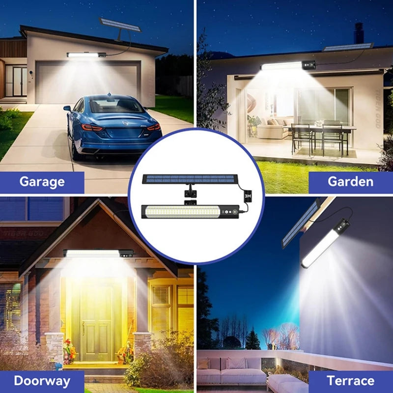 316/158 LED Solar Motion Sensor Light Outdoor Waterproof 7 M