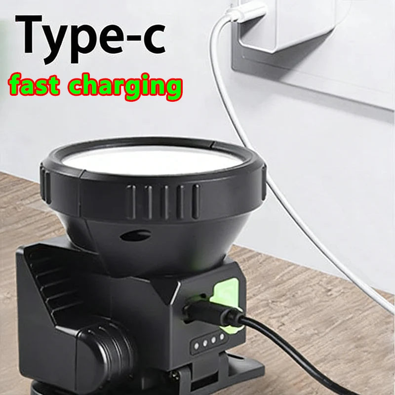 Solar + USB Rechargeable LED high brightness Headlamp Long-R