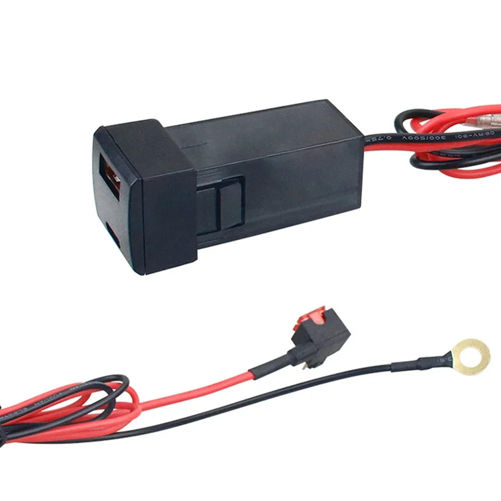 PD 48W USB C QC3.0 Port Car Charger 12/24V Voltmeter LED Wat