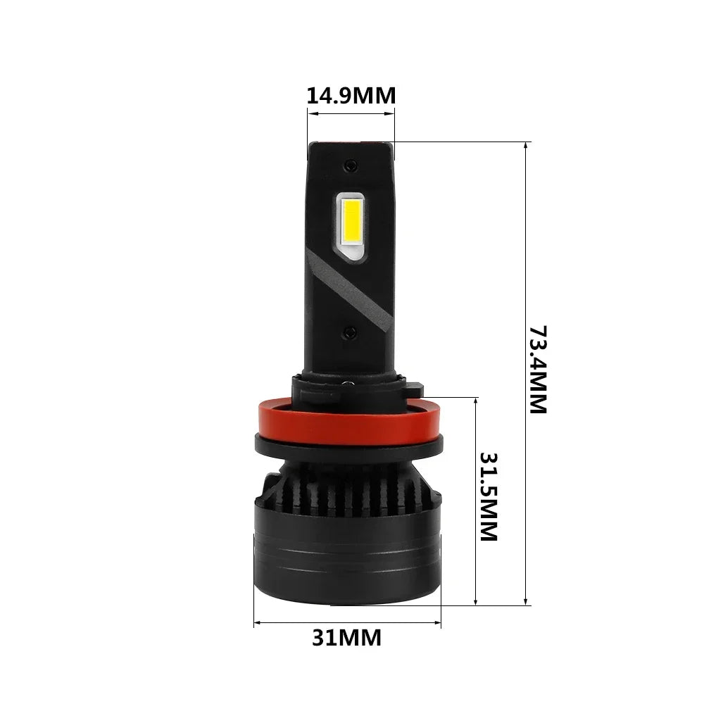 F3 90W LED Headlight Bulb Fog Light H1 H4 H7 H8 H11 H13 880 