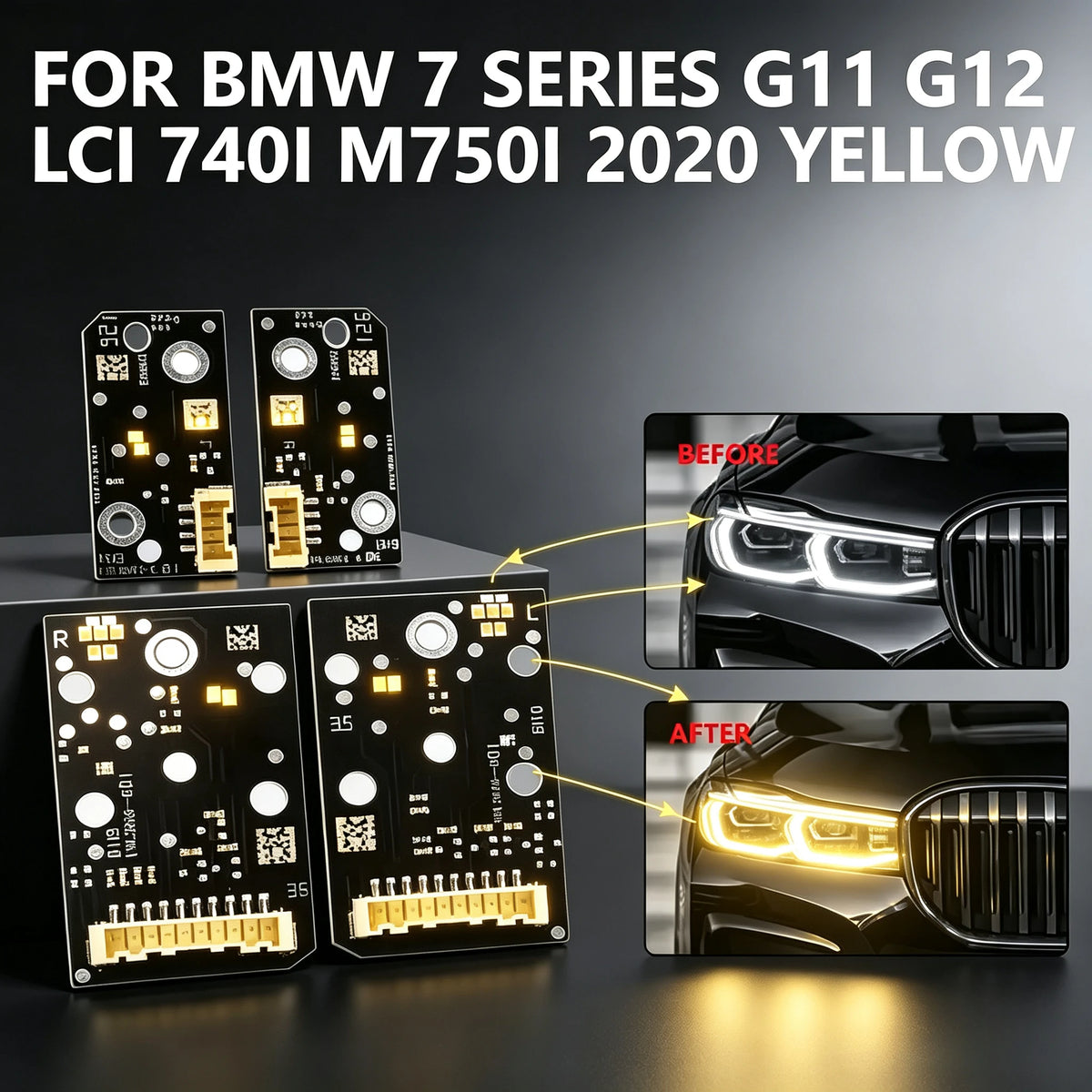 Angel Eye DRL Board Light Source Chip Panel 63119498409 63119498410 For BMW 7 Series G11 G12 LCI 2021-2022