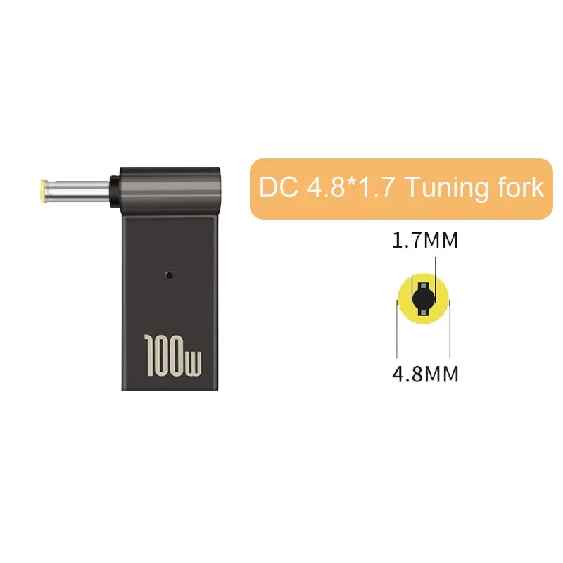 100W USB Type C Fast Charging Adapter Plug Connector Universal USB C Laptop Charger Converter for Dell Asus Hp Acer Lenovo