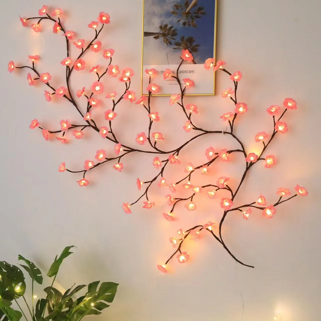 USB 5V 8 Modes Cherry Blossom String Light Artificial Flower