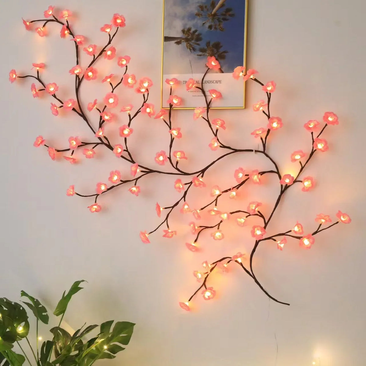USB 5V 8 Modes Cherry Blossom String Light Artificial Flower