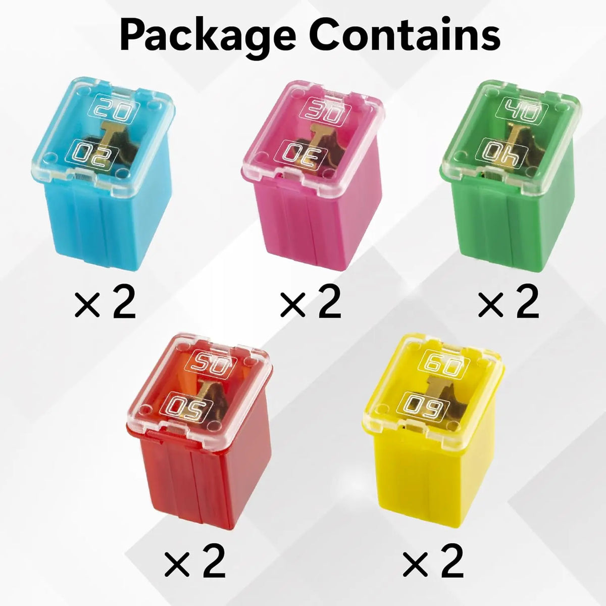 10PCS Versatile Automotive Fuse Assortment Low Profile Box S