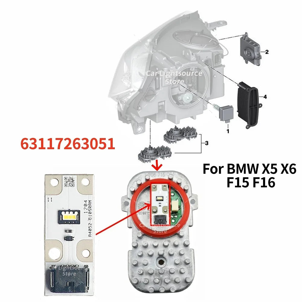 DRL Boards Angel Eye Xenon Headlight Daytime Running Lights Module Light Source For BMW X5 X6 F15 F16 F85 F86