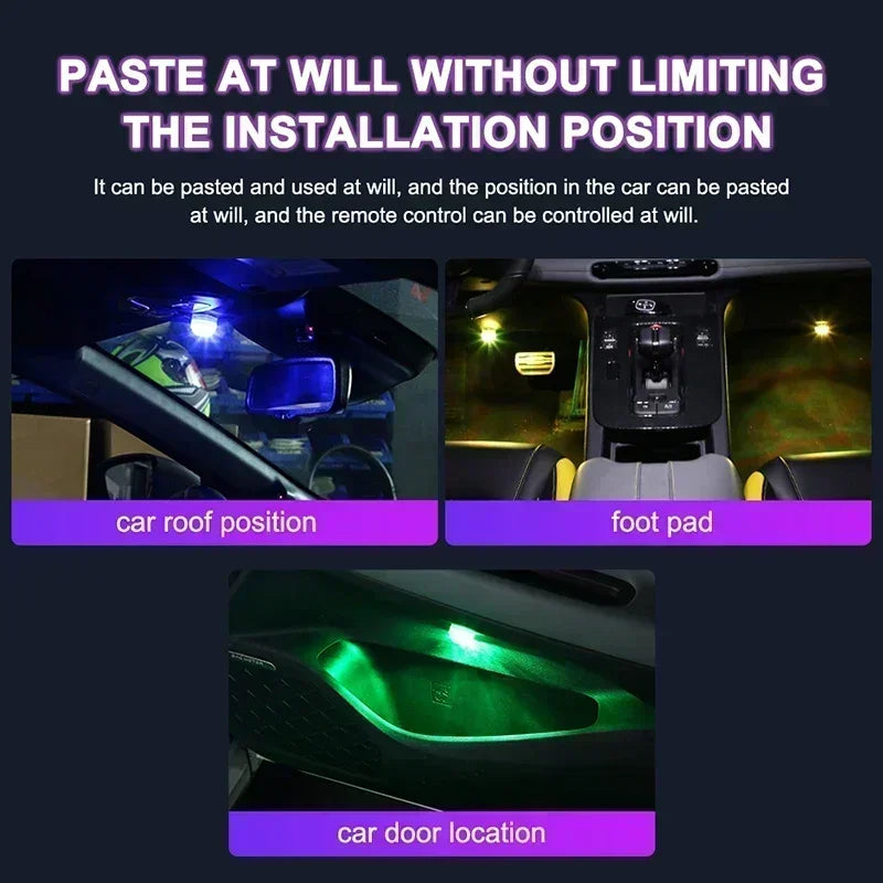 LED Car Interior Ambient Light Remote Control Decoration Aut