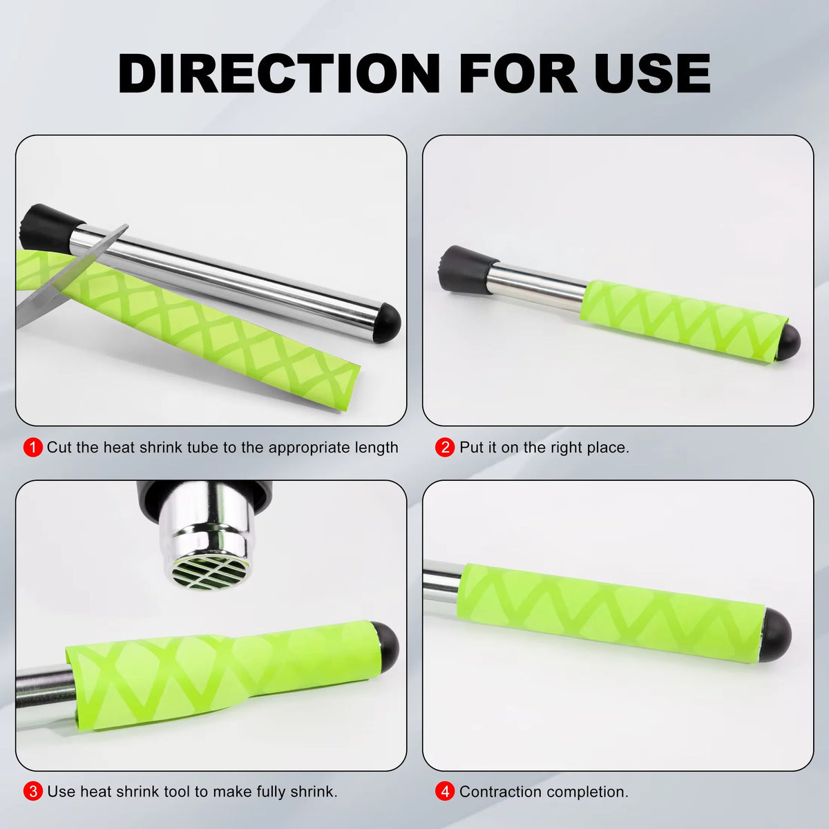 1M Anti-Slip Heat Shrink Tube 2 1 Fluorescent Color Luminous