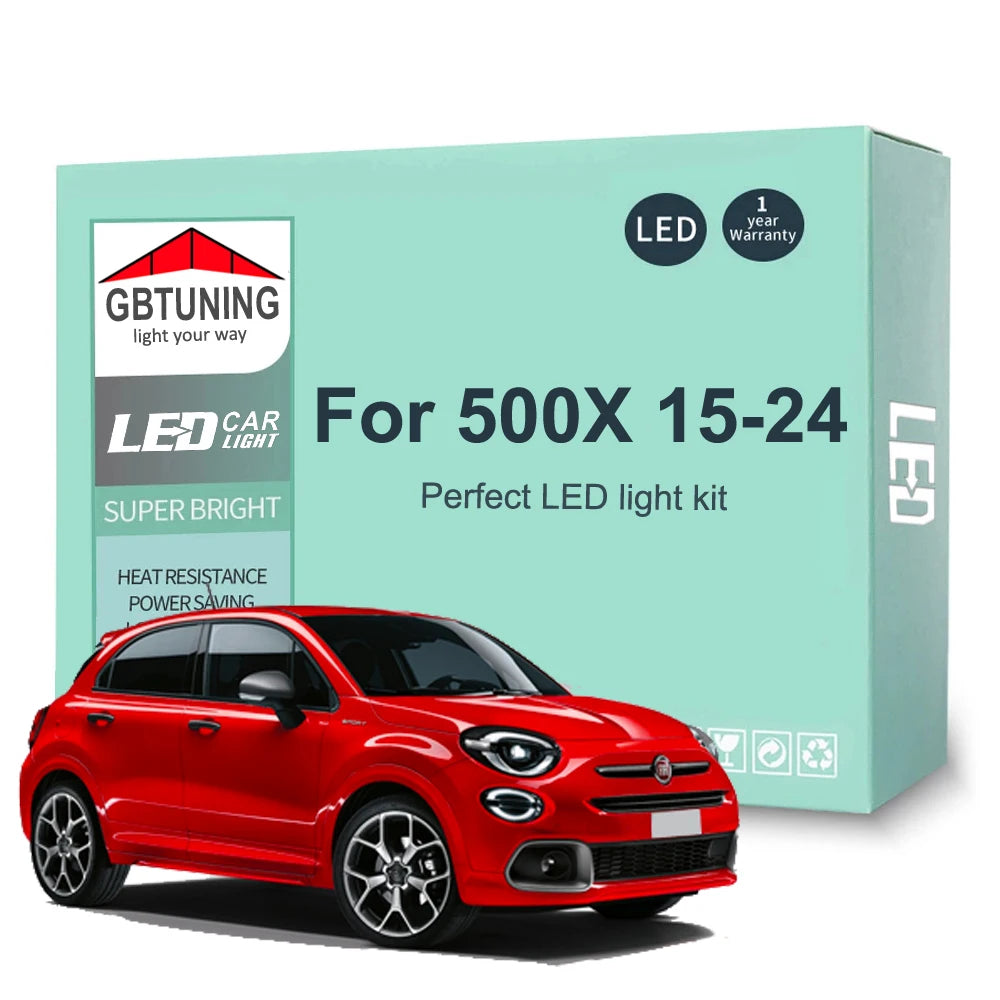 10Pcs Cars Accessories For Fiat 500X 2015 2016 2017 2018 201