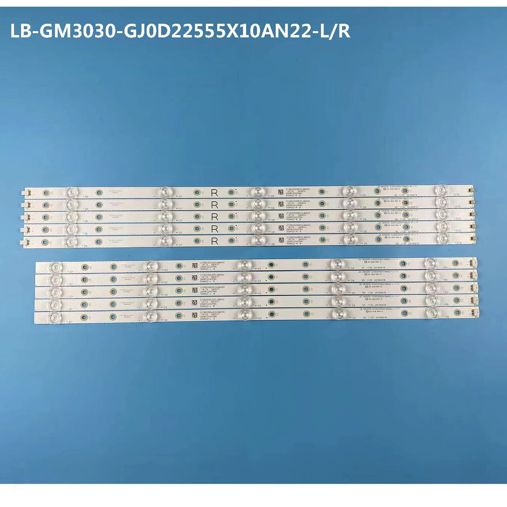 LED Backlight Strip for Philips 55PUS7334 55PUS7354 55PUS7855/12 LB-GM3030-GJ0D22555X10PC09-T - Replacement