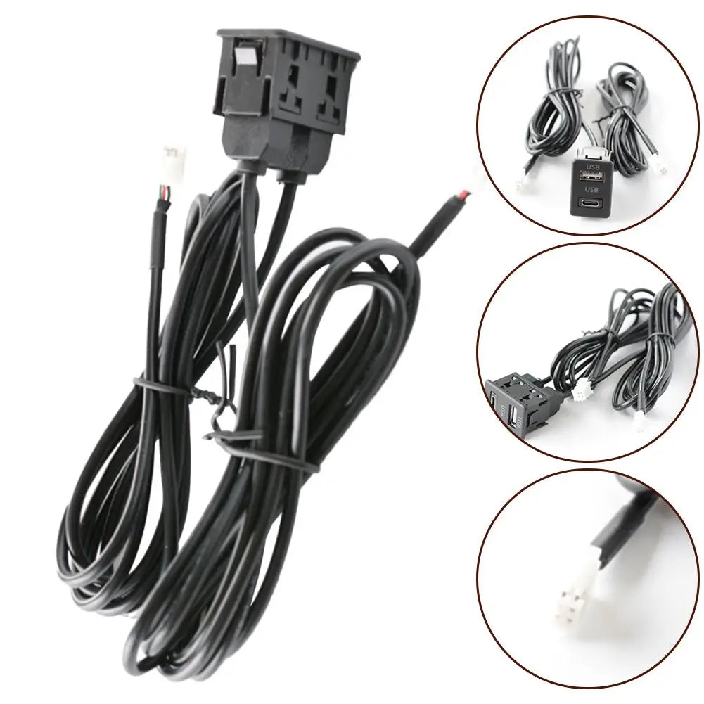 Car Dash Mount USB+TYPE-C Port Panel Interface Extension 145
