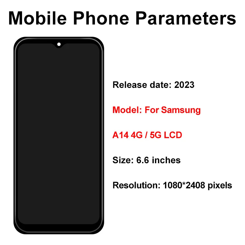 IPS For Samsung Galaxy A14 4G LCD SM-A145F Display Touch Scr