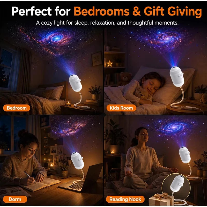 USB Starry Sky Projector Night Light 360 Adjustable Galaxy A