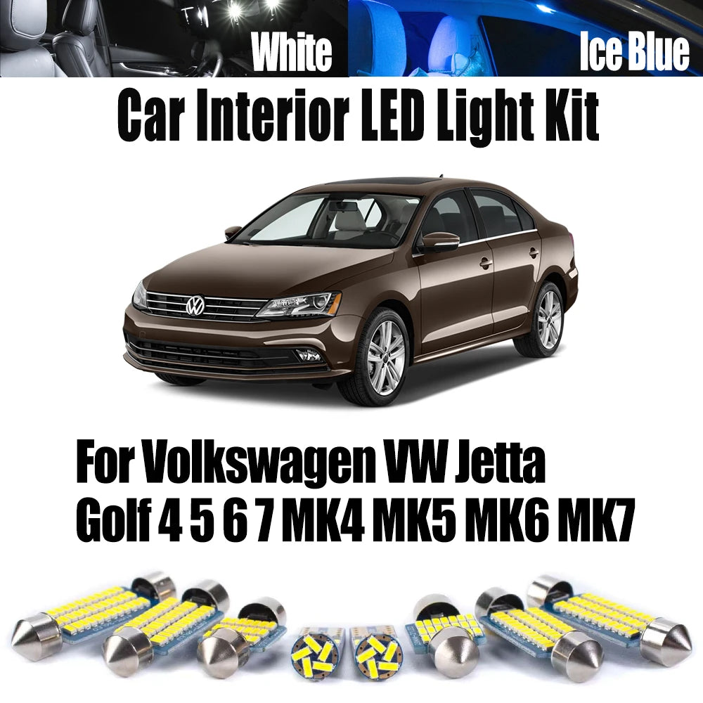 LED Interior Light Kit for Volkswagen MK6 MK5 MK4 - Canbus Error-Free Interior Bulbs