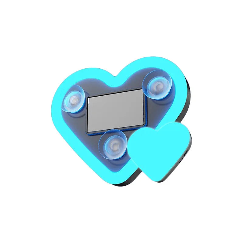 Solar Powered Car Neon Light Wireless Cute Heart Shaped Led 