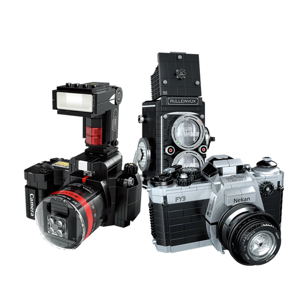 KNEW BUILT Classic Digital Camera Model Mini Brick Toys for 